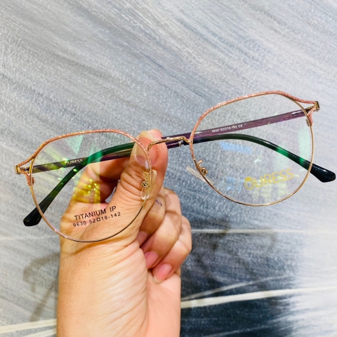 Gọng kính cận 9630 chất liệu titan thời trang mắt kính OURESS nam nữ siêu nhẹ siêu bền
