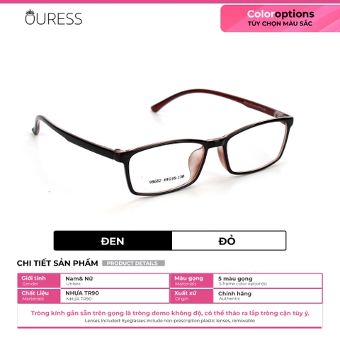 Gọng kính nhựa 98602 thời trang nam nữ siêu nhẹ siêu bền OURESS