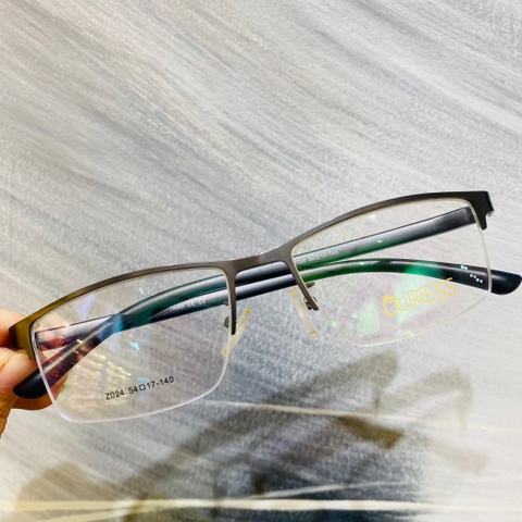 Gọng kính cận Z024 Z022 9334 nửa khung hợp kim mắt kính OURESS thời trang nam nữ siêu bền