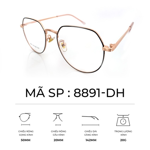 GỌNG KÍNH HỢP KIM SIÊU NHẸ THỜI TRANG - 8891