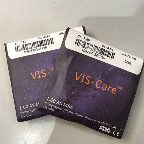 Tròng kính viscare cận/viễn/loạn mỏng 1.60 chống uv, chống ánh sáng xanh thời trang thương hiệu chính hãng mắt kính OURESS