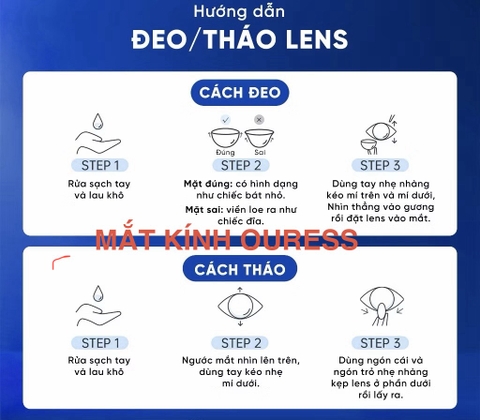 Contact lens kính áp tròng mềm SEED 2 tiêu cự nhìn xa nhìn gần 2 tuần không loạn