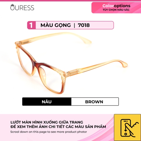 Kính lão 1 độ rưỡi gọng nhựa acetate 7018 thời trang siêu bền sang trọng OURESS