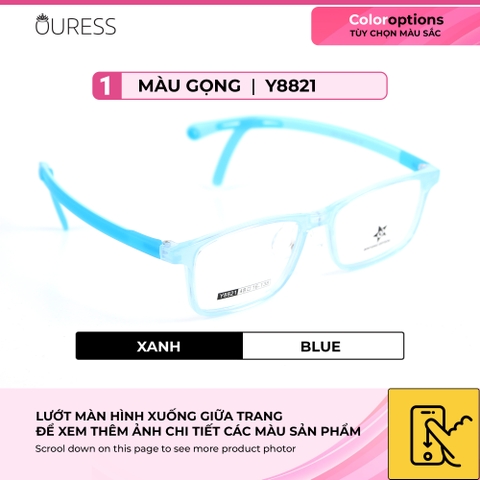 Gọng kính nhựa thời trang unisex siêu nhẹ siêu bền OURESS Y8821