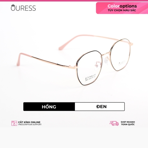 Gọng kính titanium 2863 thời trang cao cấp nam nữ siêu nhẹ siêu bền OURESS