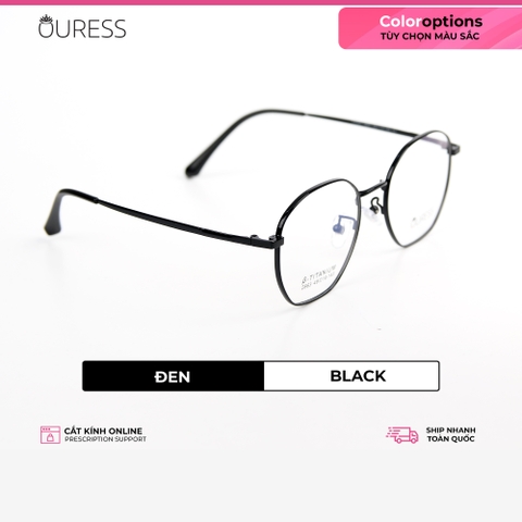 Gọng kính titanium 2863 thời trang cao cấp nam nữ siêu nhẹ siêu bền OURESS