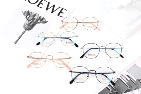 Gọng kính titanium 2863 thời trang cao cấp nam nữ siêu nhẹ siêu bền OURESS