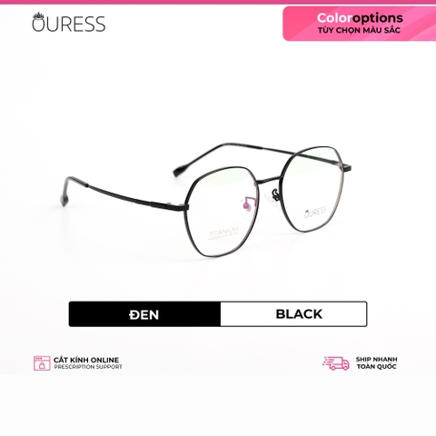 Gọng kính titanium hml6005 thời trang cao cấp nam nữ siêu nhẹ siêu bền OURESS