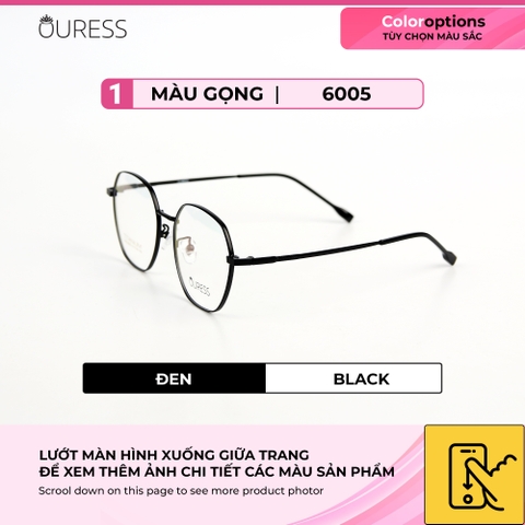 Gọng kính titanium hml6005 thời trang cao cấp nam nữ siêu nhẹ siêu bền OURESS