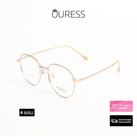 Gọng kính titanium hml6007 thời trang cao cấp nam nữ siêu nhẹ siêu bền OURESS