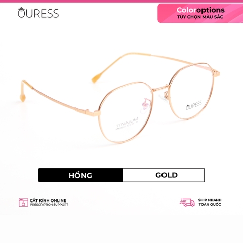 Gọng kính titanium hml6007 thời trang cao cấp nam nữ siêu nhẹ siêu bền OURESS