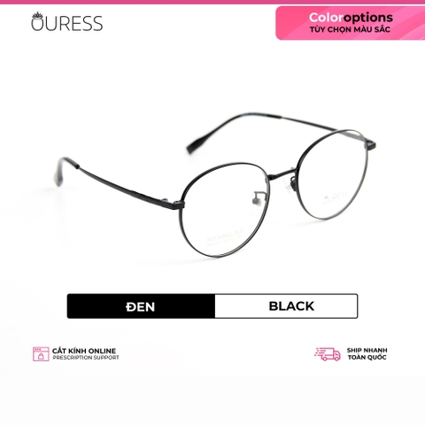 Gọng kính titanium hml6011 thời trang cao cấp nam nữ siêu nhẹ siêu bền OURESS