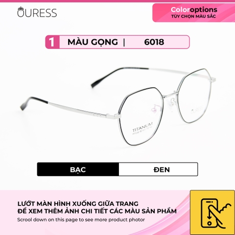 Gọng kính Titanium cao cấp thời trang nam nữ Ouress HML6018