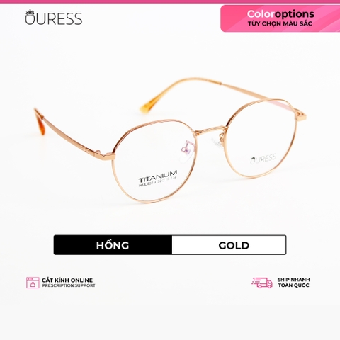 Gọng kính titanium hml6019 thời trang cao cấp nam nữ siêu nhẹ siêu bền OURESS