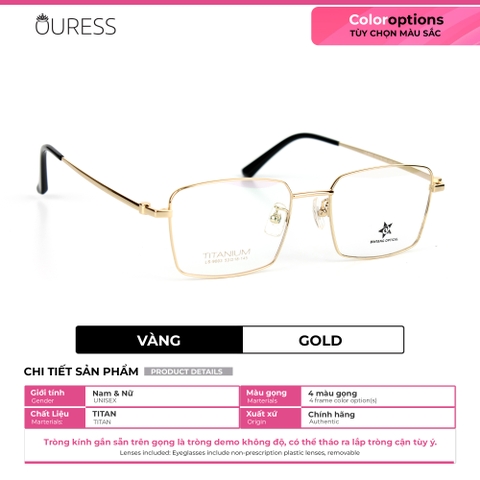 Gọng kính titanium P9015 LS9003 thời trang nam cao cấp siêu nhẹ siêu bền OURESS