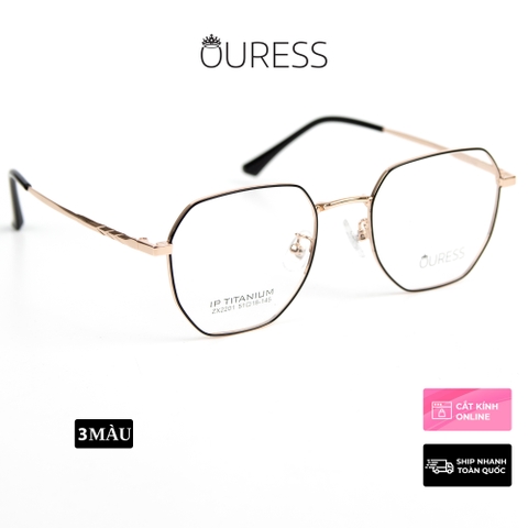 Gọng kính Titanium cao cấp thời trang nam nữ Ouress ZX2201