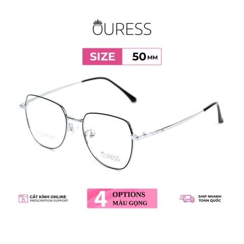 Gọng kính titanium zx2209 thời trang cao cấp nam nữ siêu nhẹ siêu bền OURESS