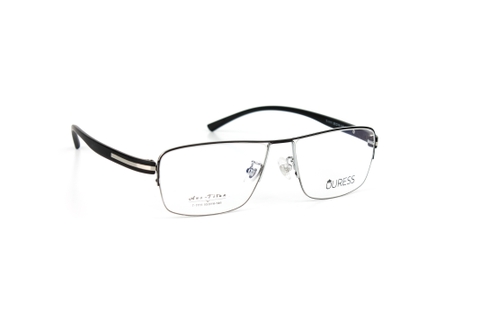 Gọng kính titanium T1111 nửa khung thời trang nam cao cấp siêu nhẹ siêu bền OURESS