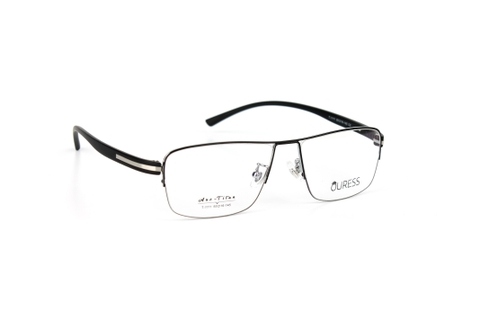 Gọng kính titanium T1111 nửa khung thời trang nam cao cấp siêu nhẹ siêu bền OURESS