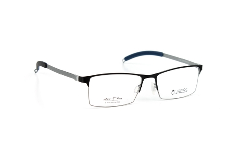 Gọng kính titanium T1181 nửa khung thời trang nam cao cấp siêu nhẹ siêu bền OURESS
