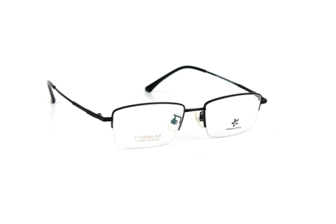 Gọng kính titanium LS9009 nửa khung thời trang nam cao cấp siêu nhẹ siêu bền OURESS