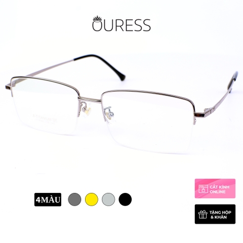 Gọng kính titanium w2029 thời trang cao cấp nam siêu nhẹ siêu bền OURESS