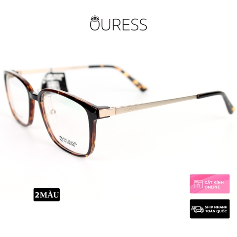 Gọng kính tr90 phối càng hợp kim cao cấp bền đẹp thời trang nam nữ Ouress mt068