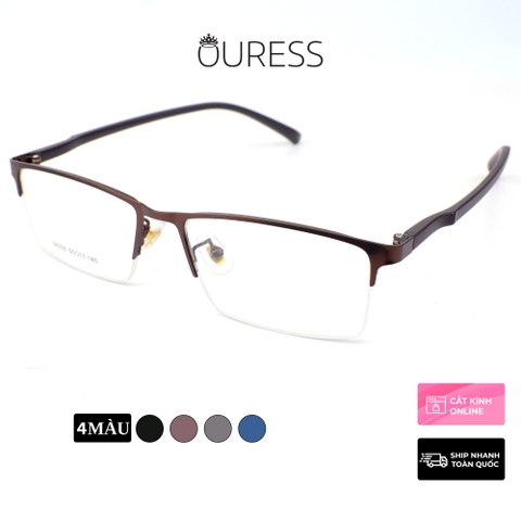 Gọng kính hợp kim cước thời trang nam nữ siêu nhẹ siêu bền Ouress 58008