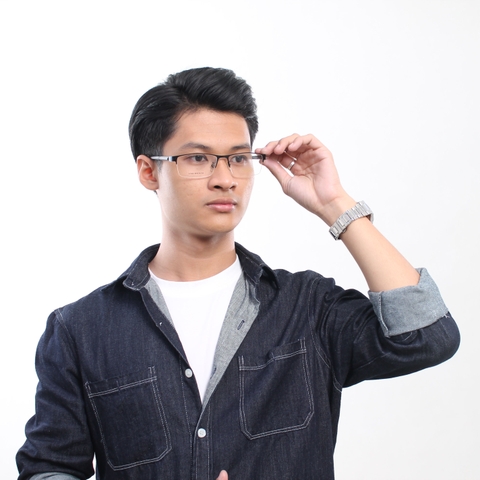 Gọng kính cận A7025 3307 A7009 nửa khung hợp kim mắt kính OURESS thời trang nam nữ siêu bền