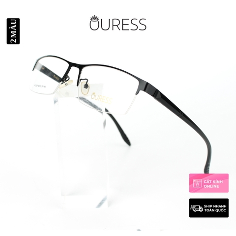 Gọng kính cận A7025 3307 A7009 nửa khung hợp kim mắt kính OURESS thời trang nam nữ siêu bền