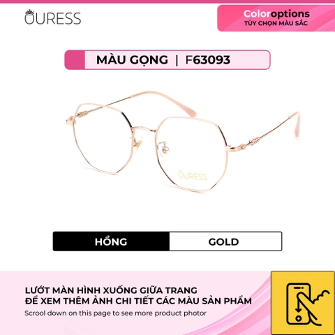 Gọng kính cận F63093 F63087 F63023 B2007 chất liệu titan thời trang mắt kính OURESS nam nữ siêu nhẹ siêu bền