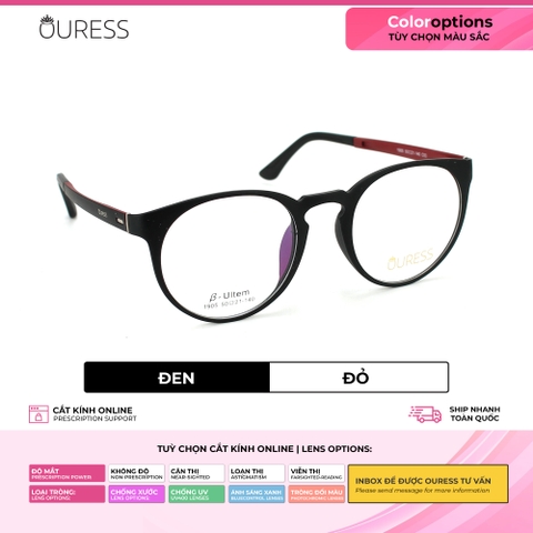 Gọng kính cận 1905 H66035 nhựa dẻo ultem thời trang nam nữ mắt kính OURESS