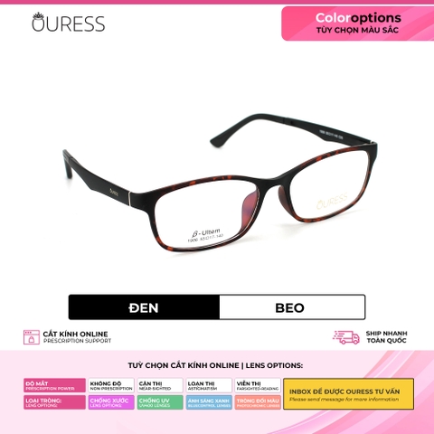 Gọng kính cận 1906 H66004 nhựa dẻo ultem thời trang nam nữ mắt kính OURESS