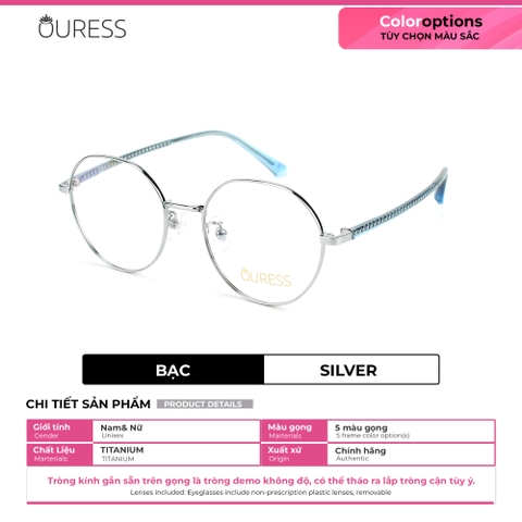Gọng kính cận 2035 2018 5201315 titan thời trang mắt kính OURESS nam nữ siêu nhẹ siêu bền