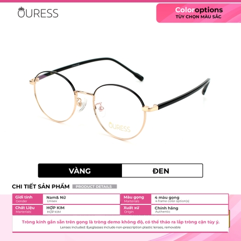 Gọng kính cận 2052 9035 hợp kim thời trang mắt kính OURESS nam nữ siêu nhẹ siêu bền