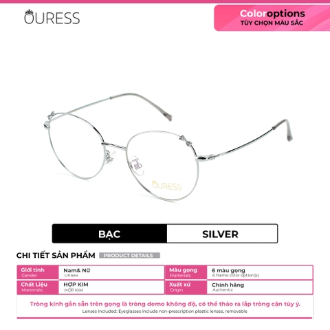 Gọng kính cận 9753 8920 hợp kim thời trang mắt kính OURESS nam nữ siêu nhẹ siêu bền