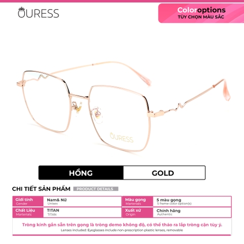 Gọng kính cận F63061 F63025 2031 titan thời trang mắt kính OURESS nam nữ siêu nhẹ siêu bền