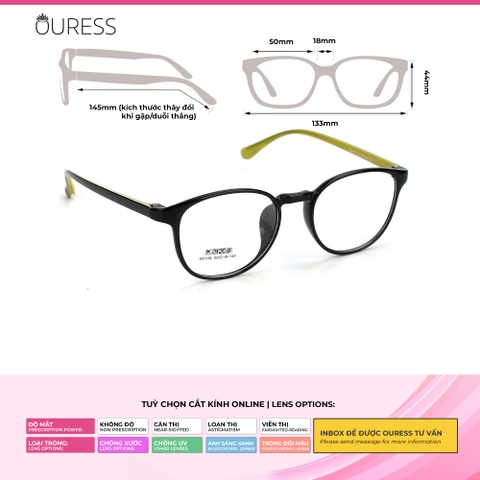 Gọng Kính TR90 Siêu Nhẹ Siêu Bền Thời Trang – Hàng Chính Hãng 68109