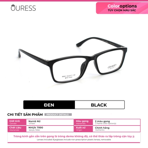 Gọng kính nhựa 9062 thời trang nam nữ siêu nhẹ siêu bền OURESS