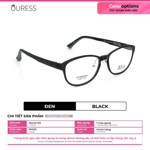 Gọng kính nhựa ZD2003 thời trang nam nữ siêu nhẹ siêu bền OURESS