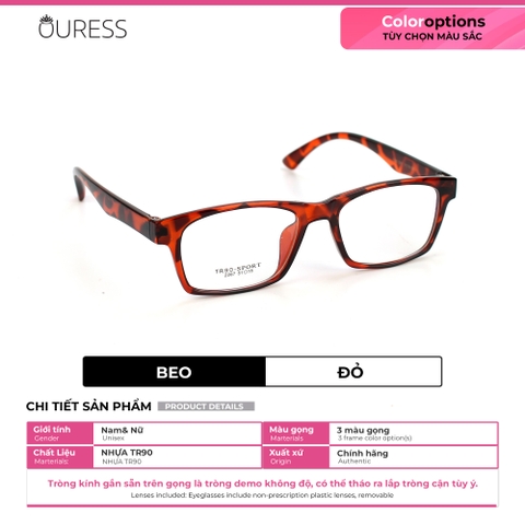 Gọng kính nhựa TR2267 thời trang nam nữ siêu nhẹ siêu bền OURESS
