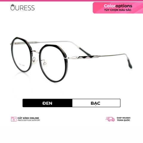 Gọng kính tr90 phối càng hợp kim cao cấp bền đẹp thời trang nam nữ Ouress 9408