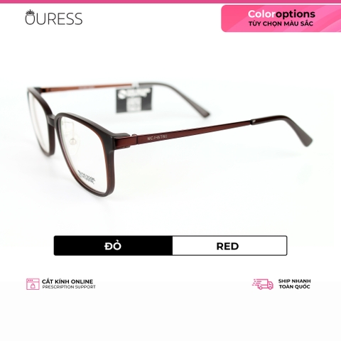 Gọng kính tr90 phối càng hợp kim cao cấp bền đẹp thời trang nam nữ Ouress mt068