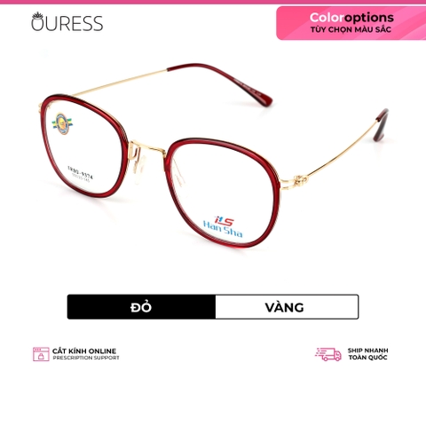 Gọng kính tr90 phối càng kim cao cấp bền đẹp thời trang Ouress 9374
