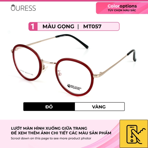 Gọng kính tr90 phối càng hợp kim cao cấp bền đẹp thời trang nam nữ Ouress mt057
