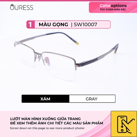 Gọng kính titanium sw10007 thời trang nam cao cấp siêu nhẹ siêu bền OURESS