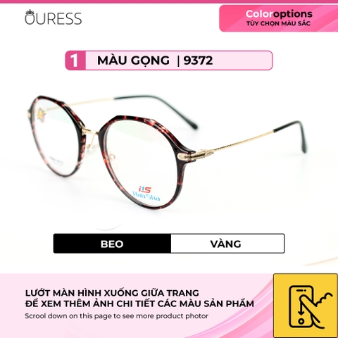 Gọng kính tr90 phối càng hợp kim cao cấp bền đẹp thời trang Ouress 9372