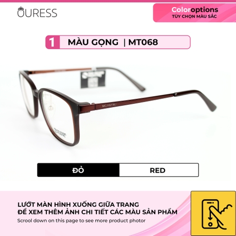 Gọng kính tr90 phối càng hợp kim cao cấp bền đẹp thời trang nam nữ Ouress mt068