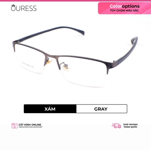 Gọng kính hợp kim cước thời trang nam nữ siêu nhẹ siêu bền Ouress 58006