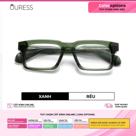 Gọng kính nhựa acetate 302LX cận /viễn/loạn thời trang cao cấp nam nữ siêu bền OURESS
